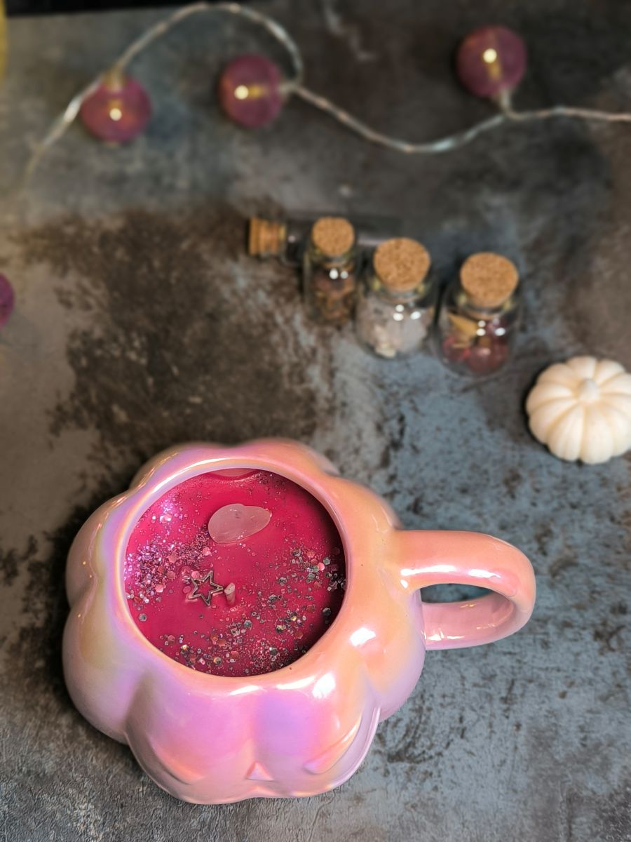 Bougie-tasse parfumée - Citrouille rose