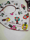 Duo Bavoir et Lingettes Lavables Les petites calaveras !