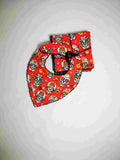 Duo Bavoir et Lingettes Lavables Calaveras en rouge