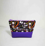 Trousse imperméable Chats Halloween en violet