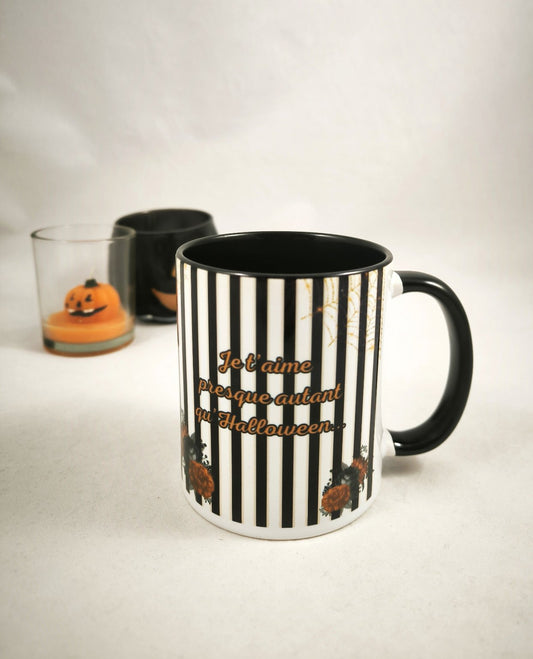 Tasse "Je t'aime presque autant qu'Halloween"