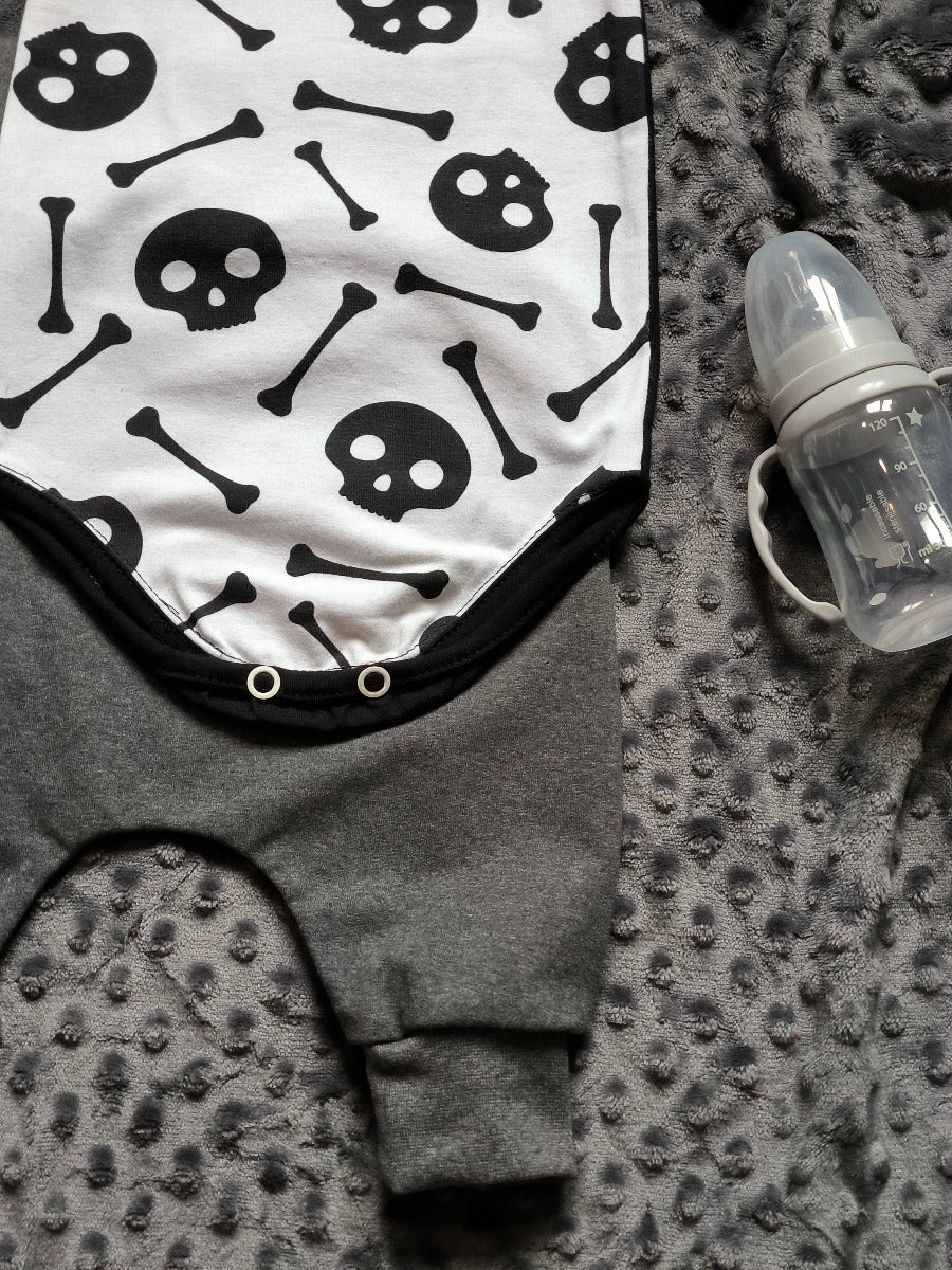 Body bébé "Petit Pirate" - Noir & blanc T.62cm/6m