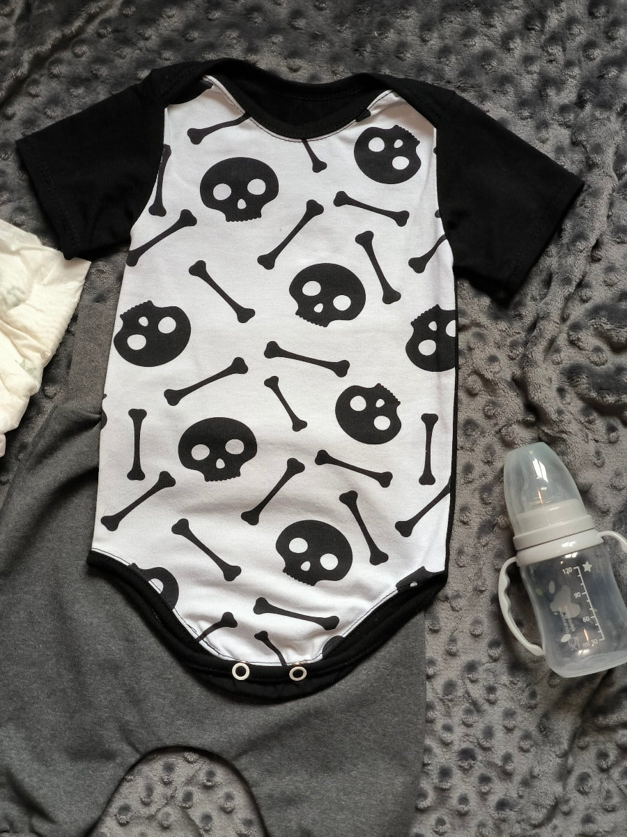 Body bébé "Petit Pirate" - Noir & blanc T.62cm/6m