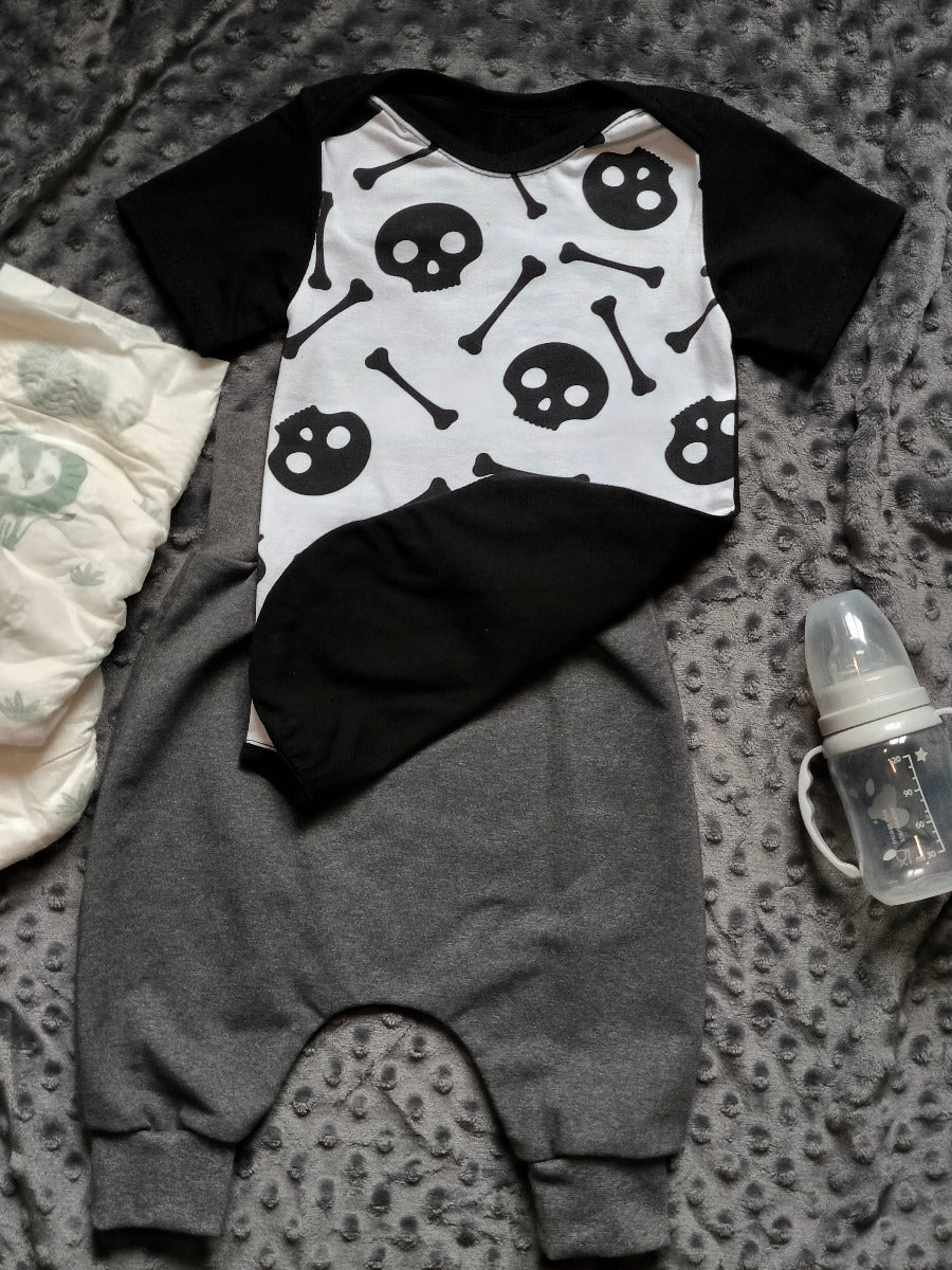 Body bébé "Petit Pirate" - Noir & blanc T.62cm/6m