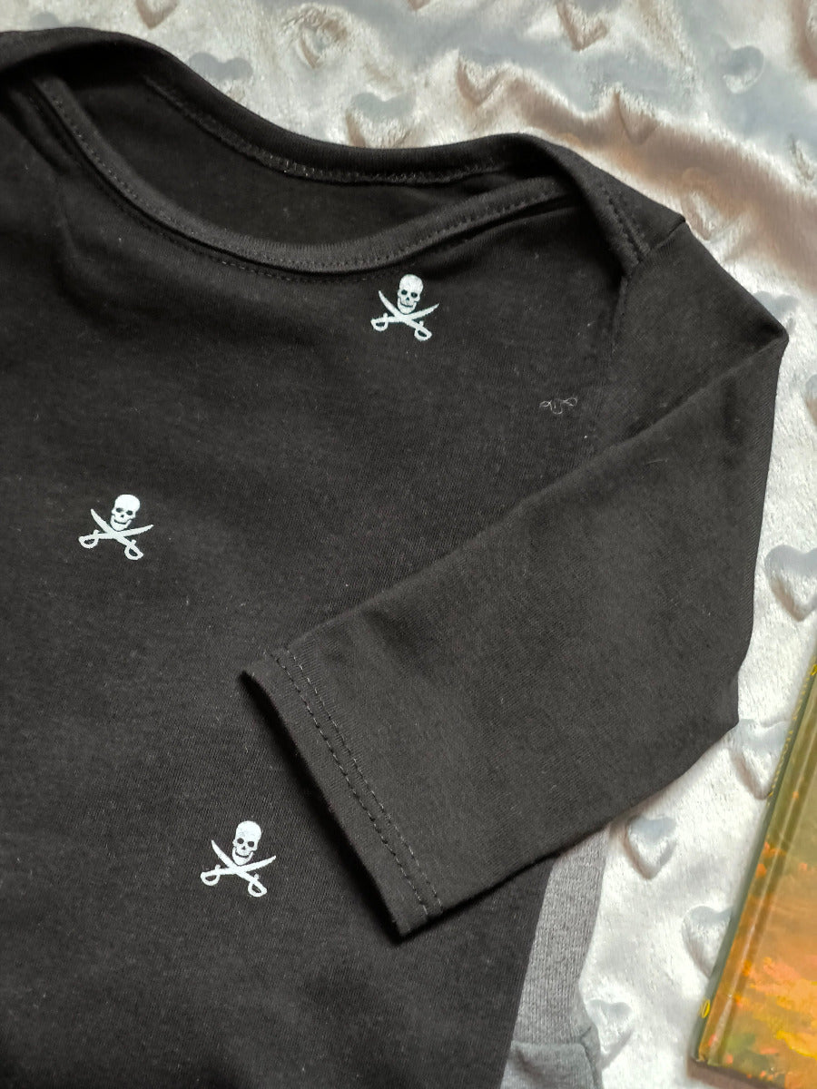 Body bébé "Mini Pirates" - Beige & noir T.62cm/6m