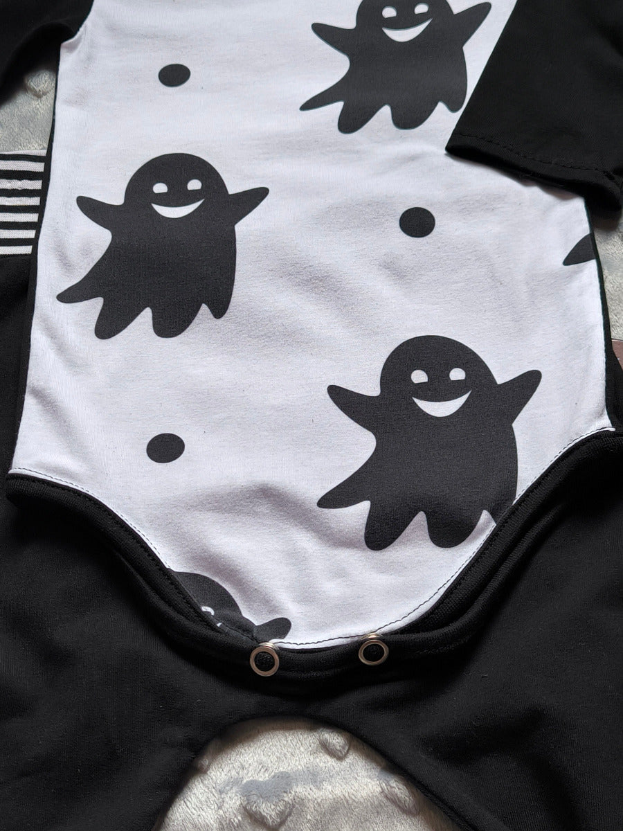 Body bébé "Petit Fantôme" – Blanc & noir T.68cm/9 mois