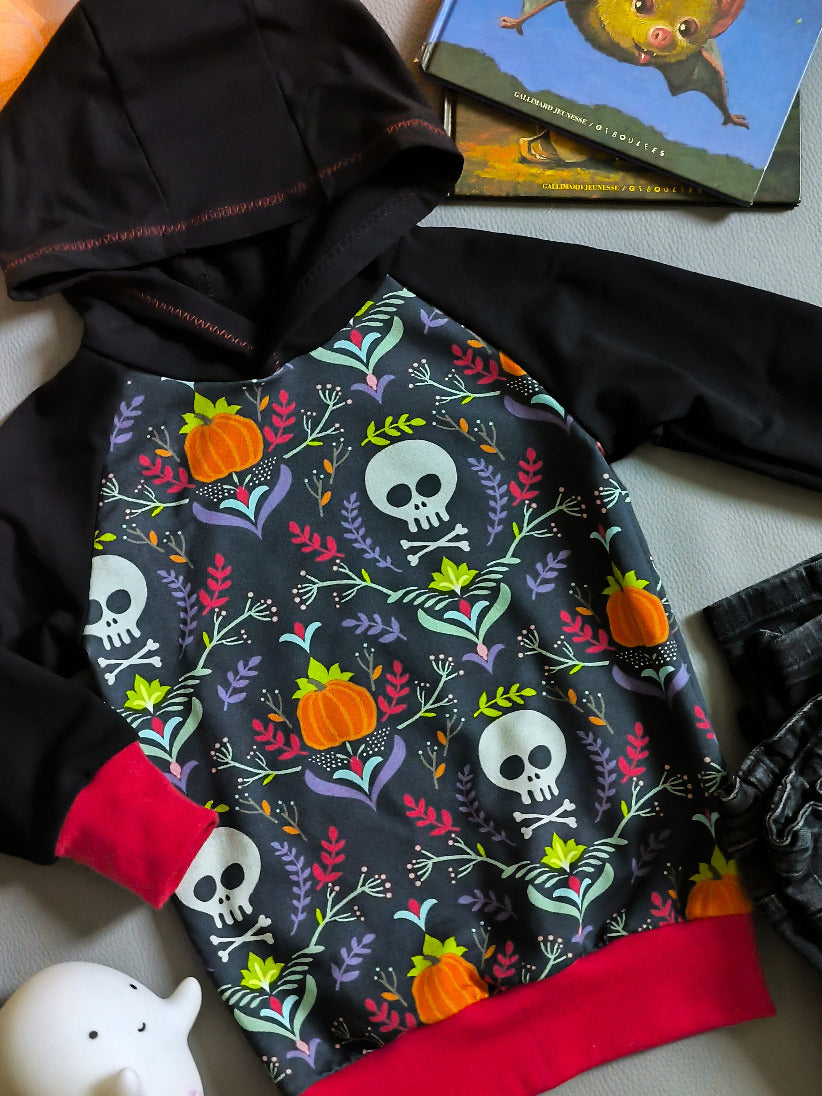 Sweat enfant – Skull & Citrouilles T.2ans / 92 cm