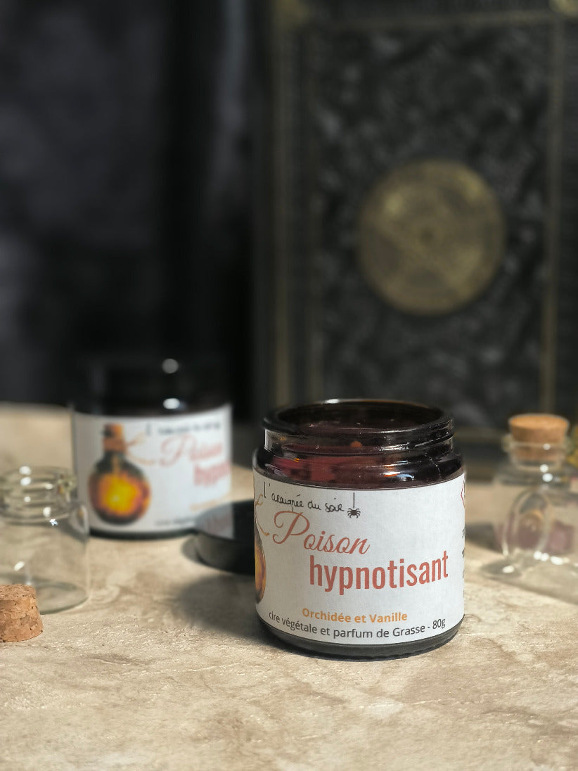 Bougie Parfumée Poison Hypnotisant – Édition pot ambré, sensuel et hypnotisant