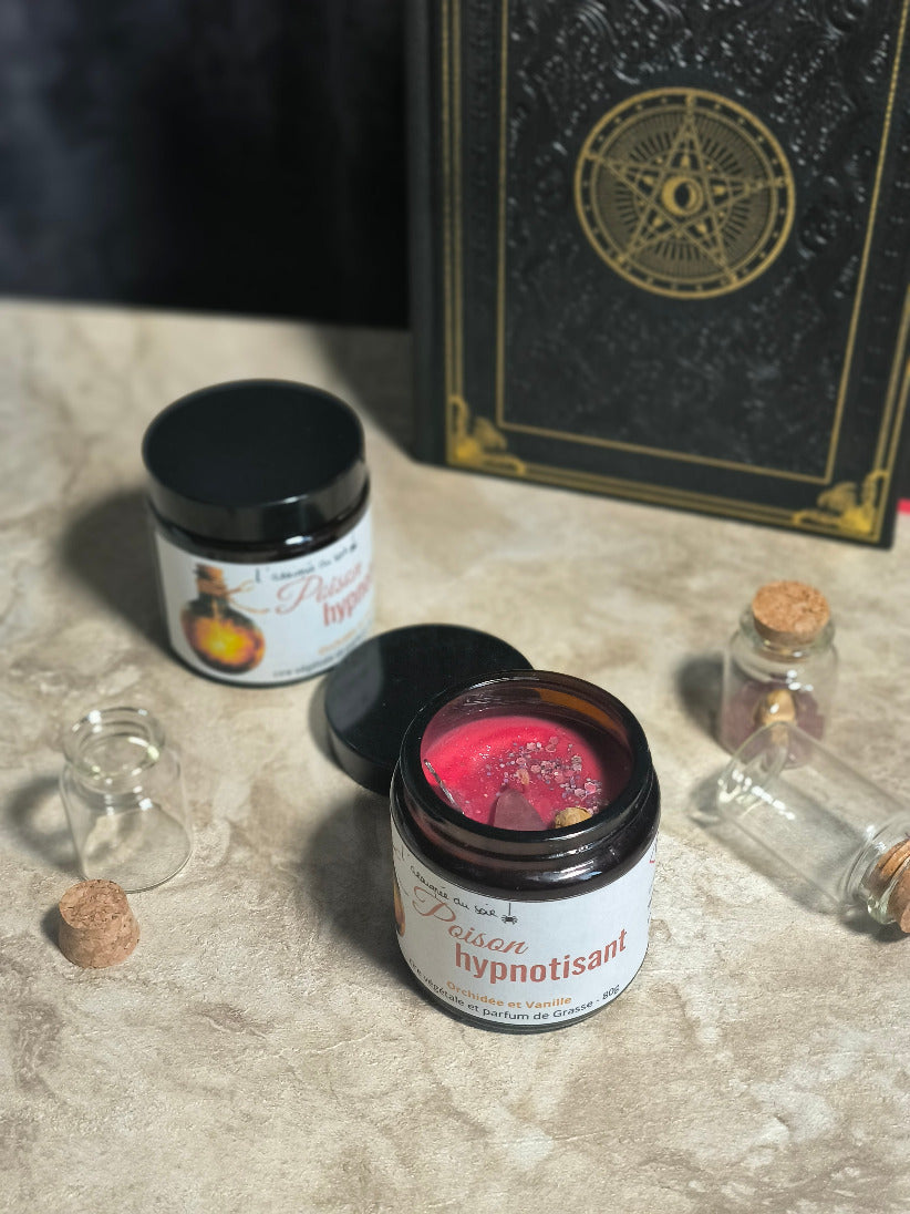 Bougie Parfumée Poison Hypnotisant – Édition pot ambré, sensuel et hypnotisant