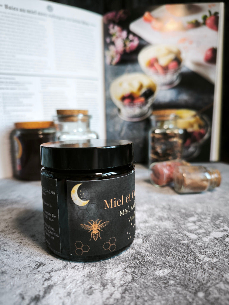 Bougie parfumée Miel et Cendres - édition pot ambré, précieux et lumineux