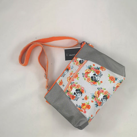 Pochette à bandoulière Crâne Fleuri