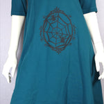 Robe camée turquoise T.L