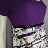 Robe cranes et fleurs T.S